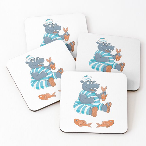 Item preview, Adorable Sailor Hippo with Goldfish  designed and sold by Catsspirit.