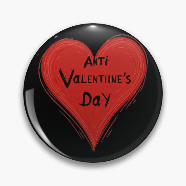 Item preview, Corazón rojo anti-San Valentín designed and sold by Tw1nsAIArt.