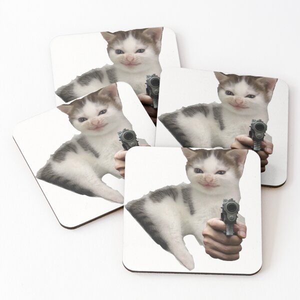 Item preview, Kitten with Gun designed and sold by MysticRacoon6.
