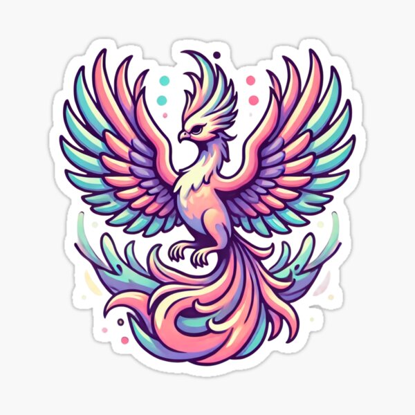 Item preview, Colorful Pastel Phoenix designed and sold by Planetporridge.