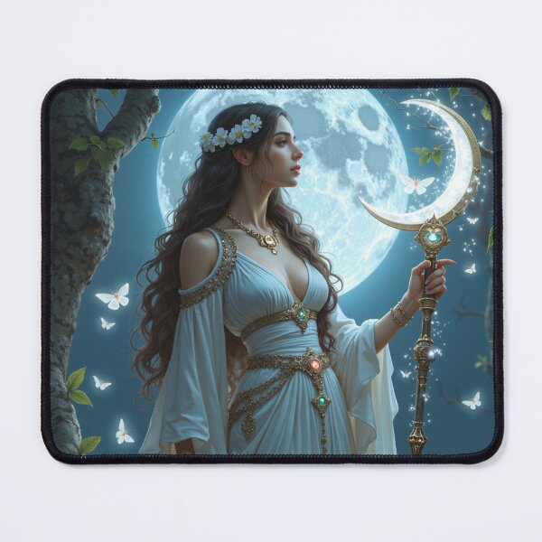 Item preview, A serene figure draped in flowing silver silks designed and sold by Giuseppe Cammino.