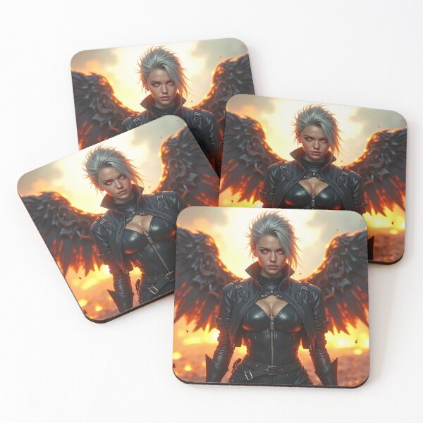 Item preview, A fierce woman standing in a fiery battlefield designed and sold by Giuseppe Cammino.