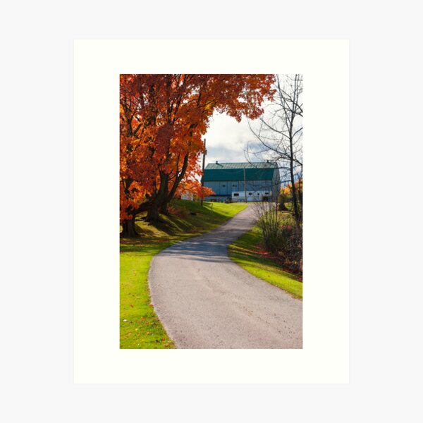 Item preview, Autumn Leaves and a Road to a Barn designed and sold by Farzad Designs.
