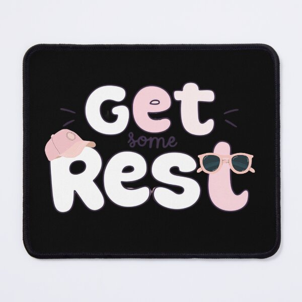 Item preview, playful "Get some rest" designed and sold by MadameSayCheese.