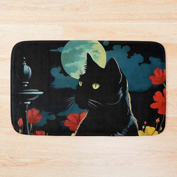 Item preview, Vintage Cat Art: Black Cat in a Gothic Setting | Noir Cat Art | Gothic Art | Cat Art | Vintage Cat Illustration designed and sold by UnhingedBird.