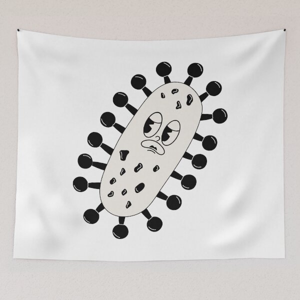 Item preview,  Cute  virus coronavirus character. Old animation 60s 70s, funny  characters.  designed and sold by Innamalinka.