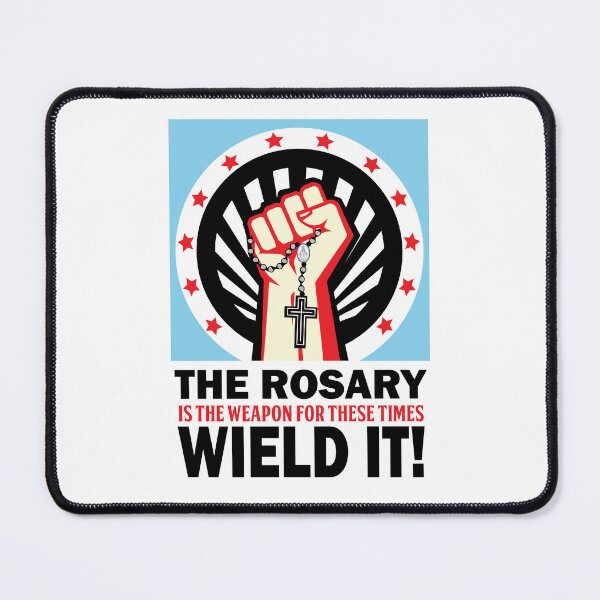 Item preview, The Rosary Is A Weapon (Blue version) designed and sold by Loreto Studio.