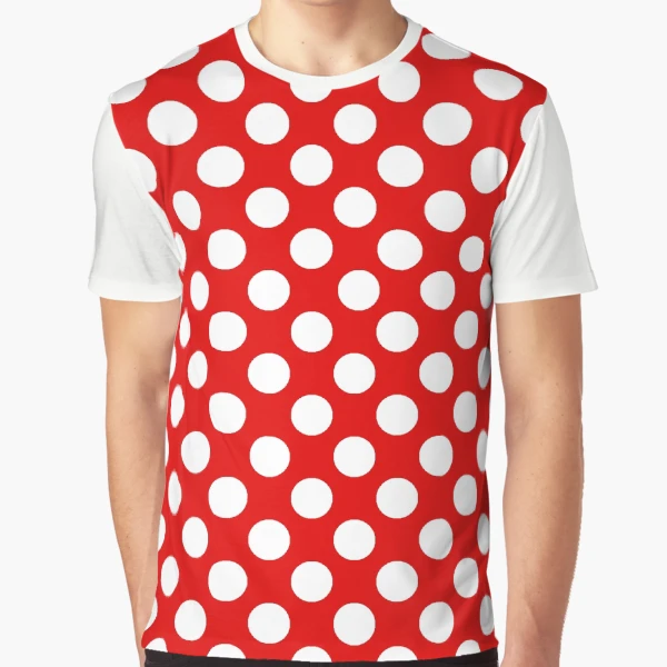 Redbubble Red White Polka Dots by Orikall Polka Dots Graphic T Shirt