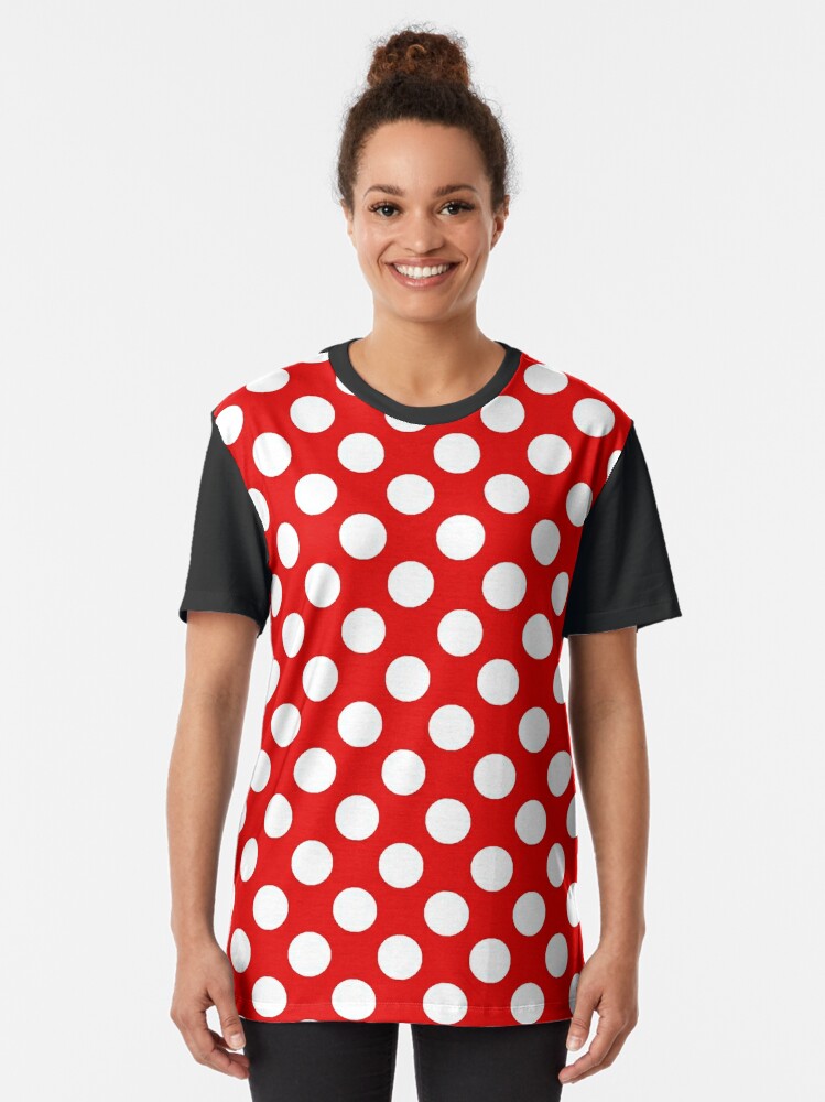 Red And White Polka Dots Men T-shirt Women All Over Print Fashion