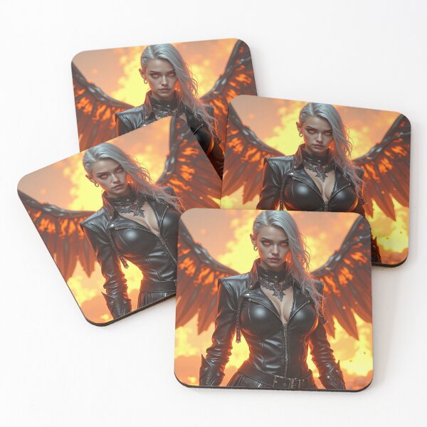 Item preview, A fierce woman standing in a fiery battlefield designed and sold by Giuseppe Cammino.