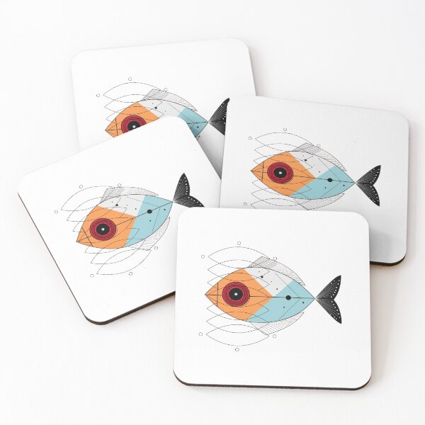 Item preview, Abstract Fish Frenzy – Geometric Wonders from the Deep designed and sold by MiszungART.