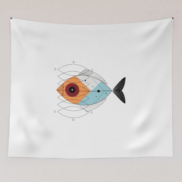 Item preview, Abstract Fish Frenzy – Geometric Wonders from the Deep designed and sold by MiszungART.