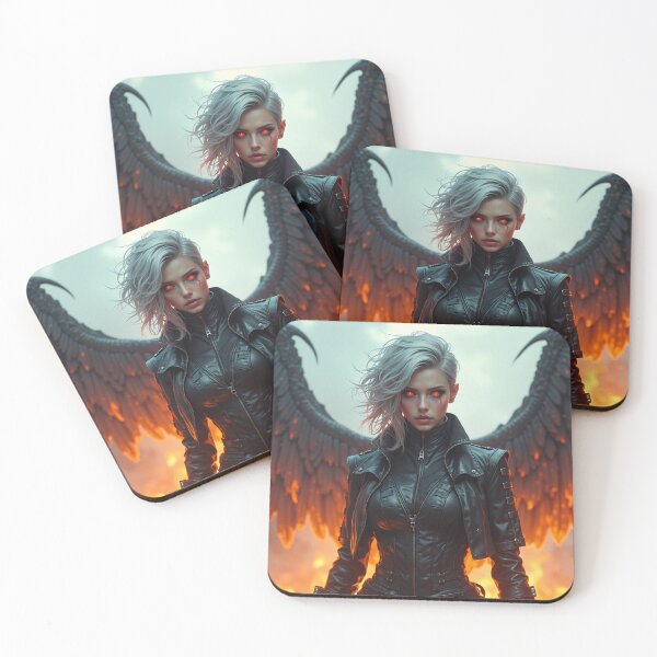 Item preview, A fierce woman standing in a fiery battlefield designed and sold by Giuseppe Cammino.