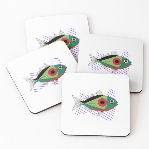 Item preview, Abstract Fish Frenzy – Geometric Wonders from the Deep designed and sold by MiszungART.