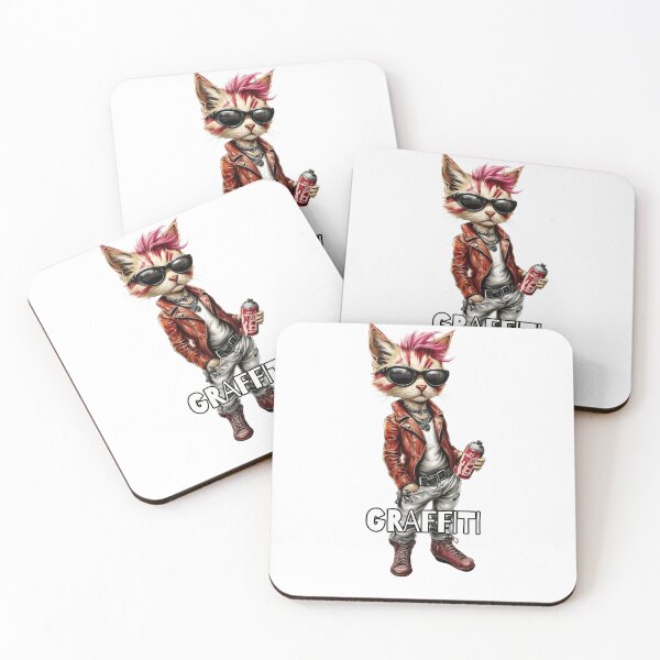 Item preview, Punk Graffiti Cat design. Text Version designed and sold by Shoot-The-Moon.
