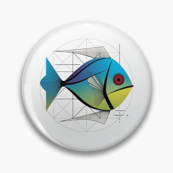 Item preview, Abstract Fish Frenzy – Geometric Wonders from the Deep designed and sold by MiszungART.
