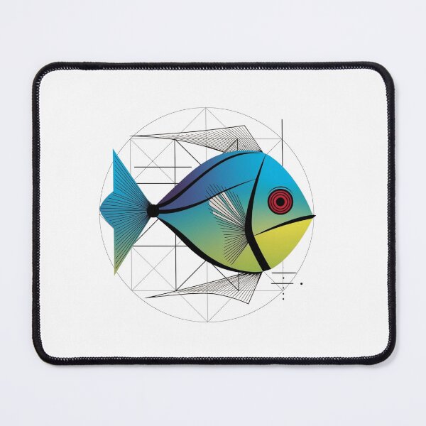 Item preview, Abstract Fish Frenzy – Geometric Wonders from the Deep designed and sold by MiszungART.