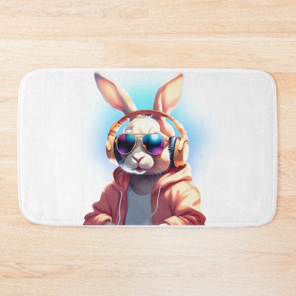 Item preview,   Cool rabbit in headphones, listening to music, Rabbit Music Lover, Music Lovers designed and sold by KolorellaS.