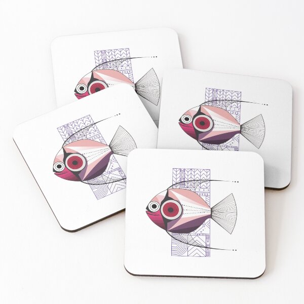 Item preview, Abstract Fish Frenzy – Geometric Wonders from the Deep designed and sold by MiszungART.