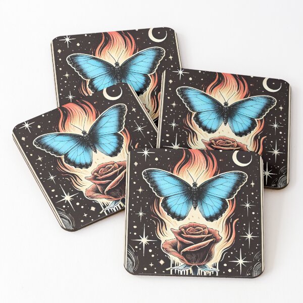 Item preview, Tarot Illustration: Blue and Pink Butterfly designed and sold by kmzcl.