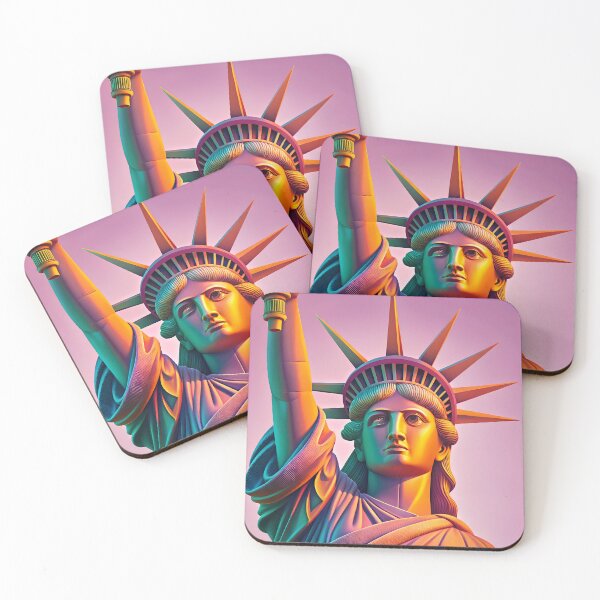 Item preview, American Statue of Liberty Art Modern Illustration Patriotic designed and sold by ART ATTACK ZONE.