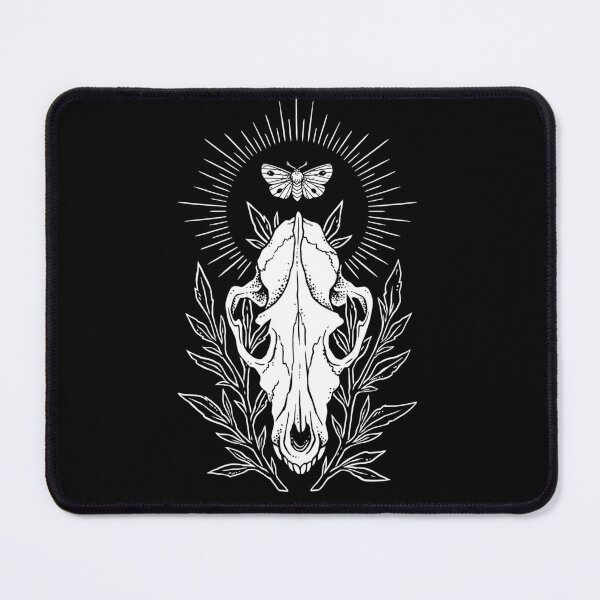 Item preview, Wolf Skull Fox Skull Skulldog Vulture Culture Green Witch Gothic Occult Furry Therian Forestcore Witchcraft designed and sold by Veymoth.