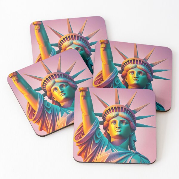 Item preview, USA Statue of Liberty Art Modern Illustration Patriotic designed and sold by ART ATTACK ZONE.
