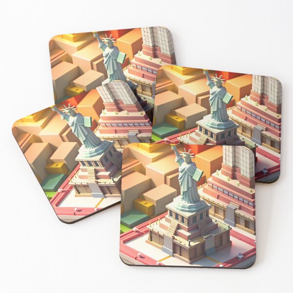Item preview, United States Statue of Liberty Modern Illustration Patriotic designed and sold by ART ATTACK ZONE.