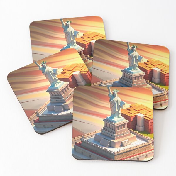 Item preview, United States Statue of Liberty Modern Patriotic designed and sold by ART ATTACK ZONE.
