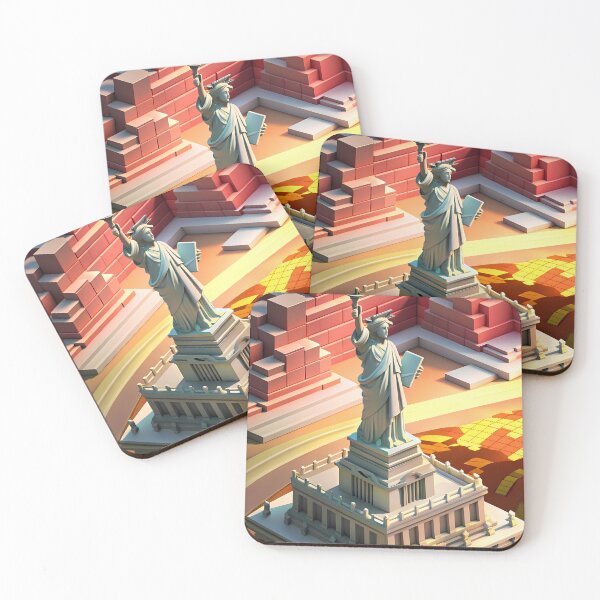 Item preview, United States Statue Liberty Modern Illustration Patriotic designed and sold by ART ATTACK ZONE.