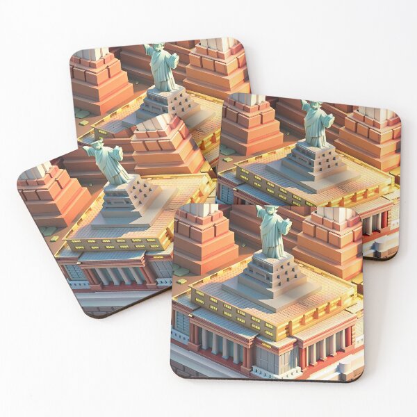 Item preview, United States Statue of Liberty Modern Design Patriotic designed and sold by ART ATTACK ZONE.