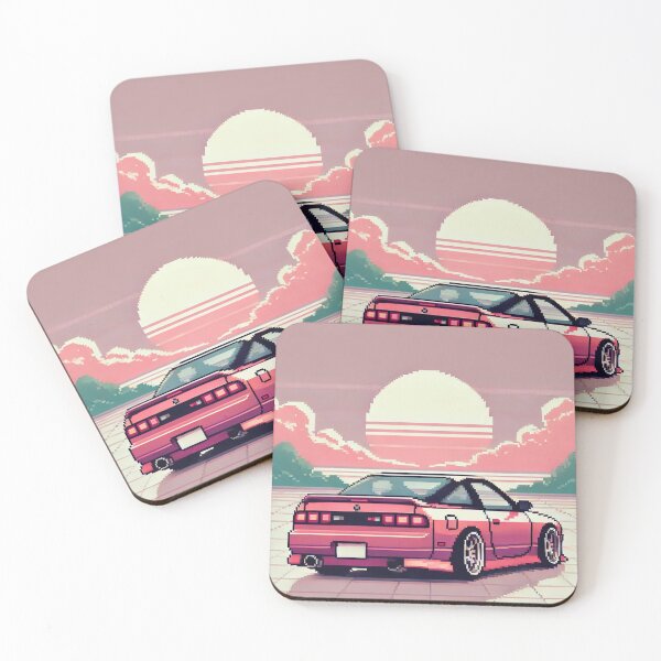 Item preview, Nissan 180sx JDM Pixel Art Chill Vibes designed and sold by Stefan Slater.