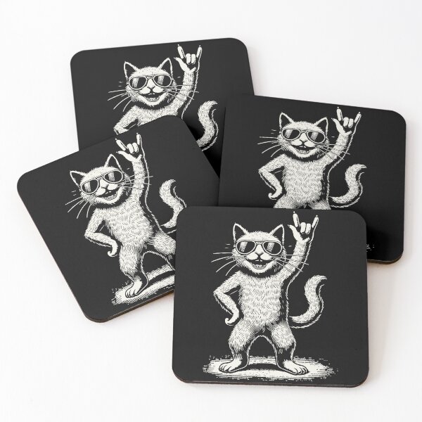 Item preview, Rock Music Funny Cat Heavy Metal Concert designed and sold by LuminOrb.
