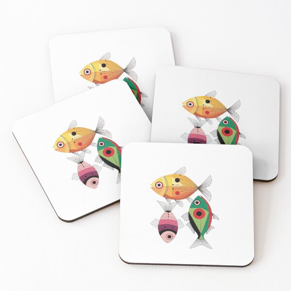 Item preview, Abstract Fish Frenzy – Geometric Wonders from the Deep designed and sold by MiszungART.