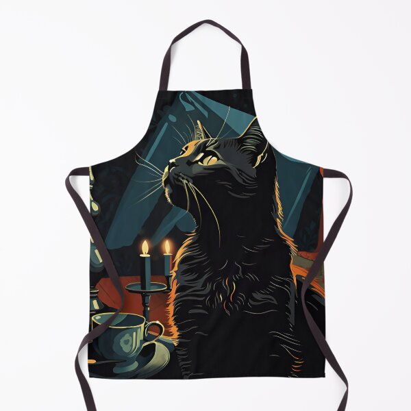 Item preview, Vintage Cat Art: Black Cat in a Gothic Setting | Noir Cat Art | Gothic Art | Cat Art | Vintage Cat Illustration designed and sold by UnhingedBird.