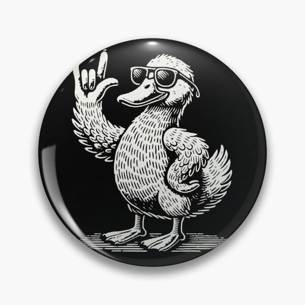 Item preview, Rock Music Fun Heavy Metal Concert Festival Duck designed and sold by LuminOrb.