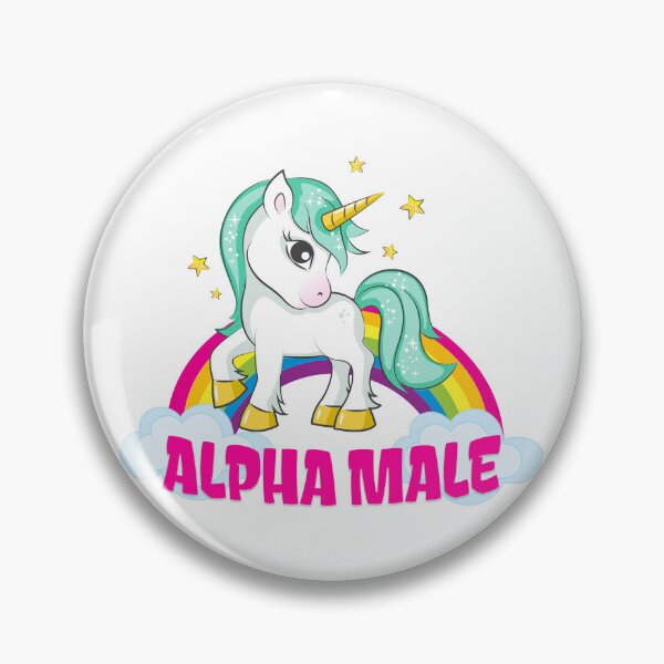 Artikelvorschau, Alpha-Männchen, Regenbogen-Einhorn entworfen und verkauft von OddPopnyc.