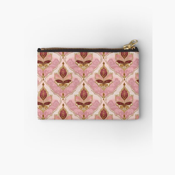 Item preview, Thai Kanok Bay Thet Leaf Motif in Pink and Gold designed and sold by IssaraStudio.