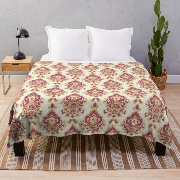 Item preview, Ancient Thai Floral Pattern in Soft Pink and Gold designed and sold by IssaraStudio.