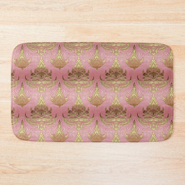 Item preview, Modern Thai Traditional Pattern in Pink and Rose Gold designed and sold by IssaraStudio.