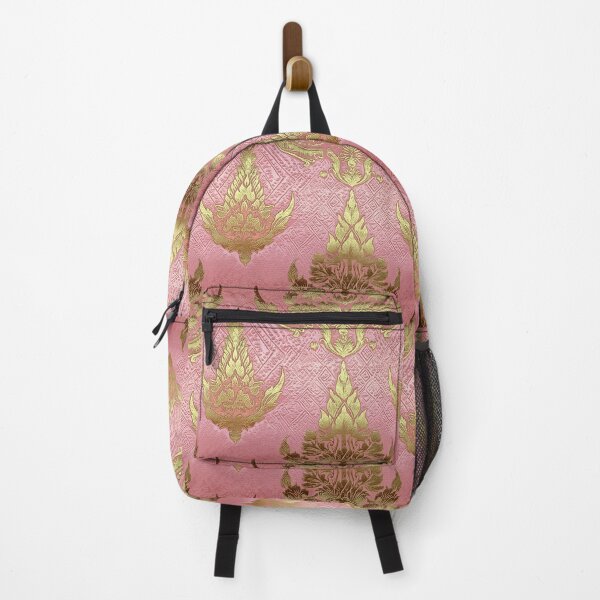 Item preview, Modern Thai Traditional Pattern in Pink and Rose Gold designed and sold by IssaraStudio.