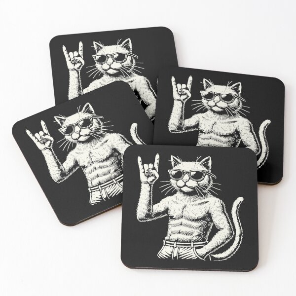 Item preview, Funny Rock Music Cat Heavy Metal Festival designed and sold by LuminOrb.