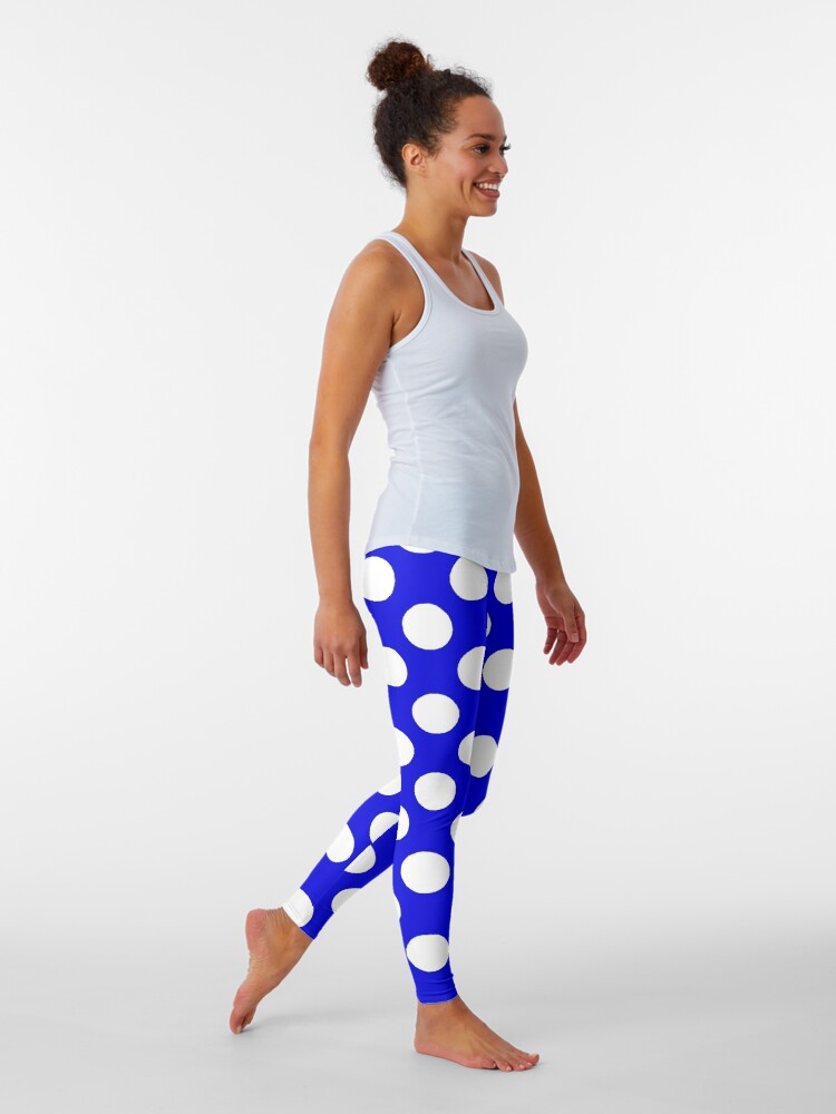 Royal Blue and White Polka Dots by Orikall Leggings for Sale by Orikall