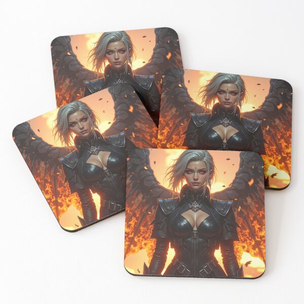 Item preview, A fierce woman standing in a fiery battlefield designed and sold by Giuseppe Cammino.