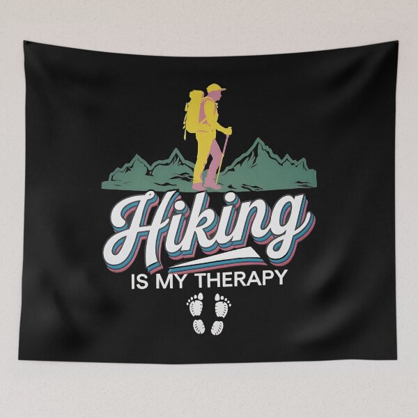 Item preview, Hiking is my therapy - Hiking - Wanderlust - Wander often - Wander always designed and sold by JansenGS.