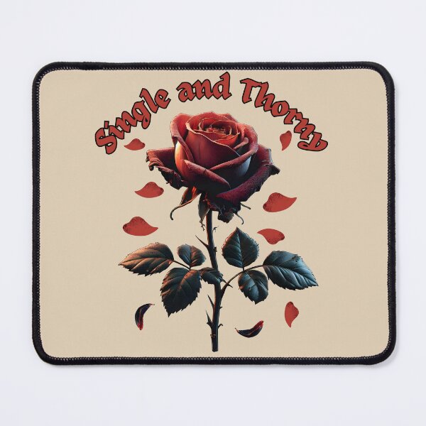 Item preview, Single and Thorny - Bold Red Rose Design designed and sold by Dantin.