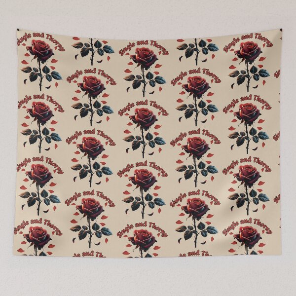 Item preview, Single and Thorny - Bold Red Rose Design designed and sold by Dantin.