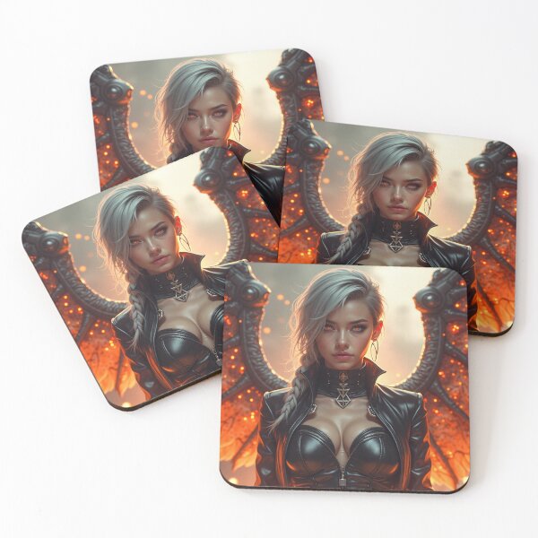 Item preview, A fierce woman standing in a fiery battlefield designed and sold by Giuseppe Cammino.
