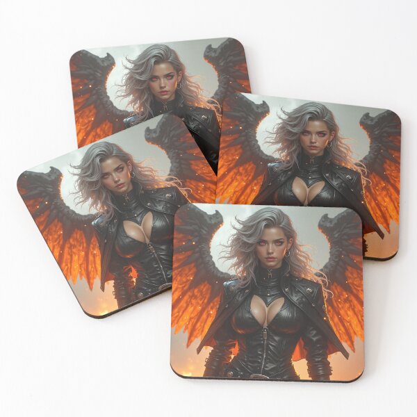 Item preview, A fierce woman standing in a fiery battlefield designed and sold by Giuseppe Cammino.
