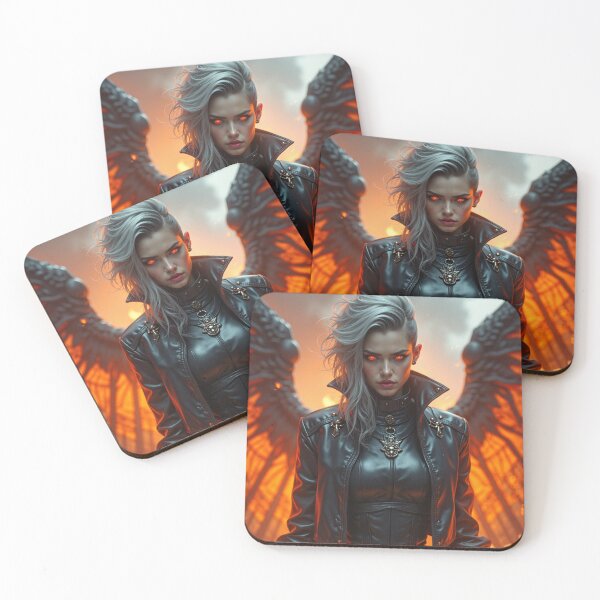 Item preview, A fierce woman standing in a fiery battlefield designed and sold by Giuseppe Cammino.